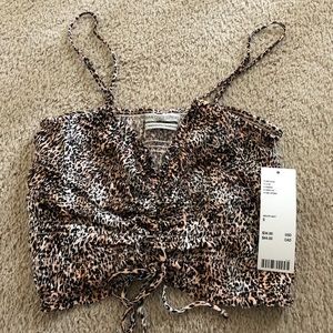 Brand new cheetah crop top